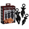 You2Toys Pack de 3 plugs Tet Ass Noirs